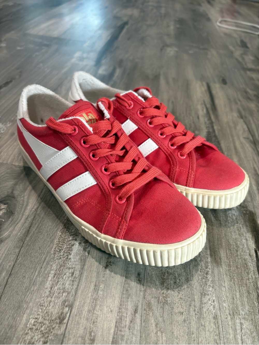 Gola Tennis Mark Cox Womens Fashion Sneakers in Coral - 6 US